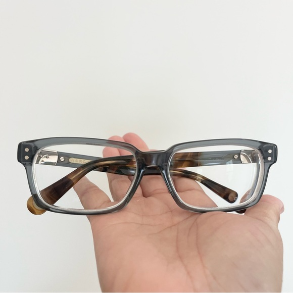 Marc Jacobs Translucent Gray Eyeless Frames Only w White Hardcase Read Notes - Picture 10 of 11